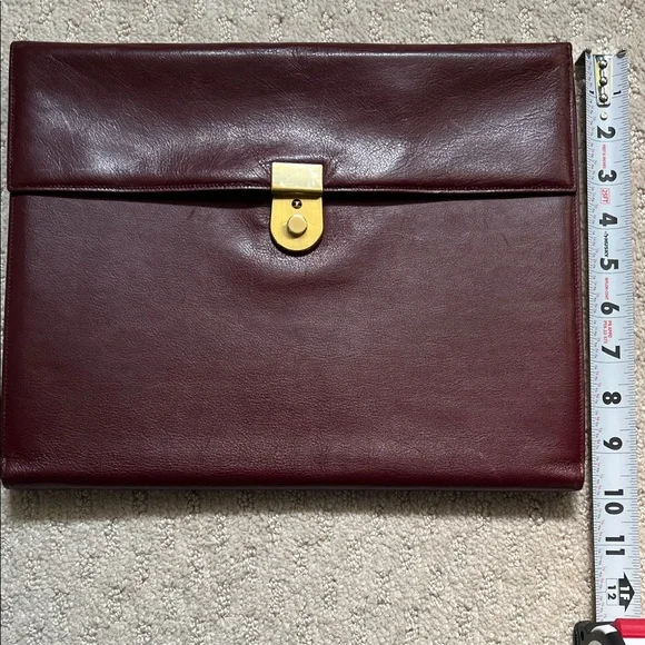 Vintage Leather and Suede Padfolio in Burgundy Excellent condition - Picture 3 of 13